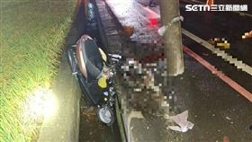 苗栗,自撞,車禍,母子,傷重,不治,大雨（圖／翻攝畫面）