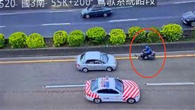 國道3號,逆向,摩托車,攔截點（圖／翻攝畫面）