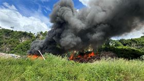 台東,卑南鄉,垃圾掩埋場,火警,廢棄物。（圖／翻攝畫面）
