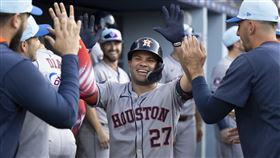 ▲太空人以18：1痛宰道奇。（圖／美聯社／達志影像）