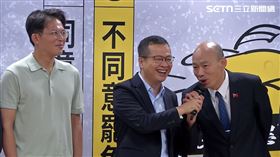 ▲韓國瑜搶羅智強麥克風：應該先罷免柯建銘。（圖／翻攝畫面）