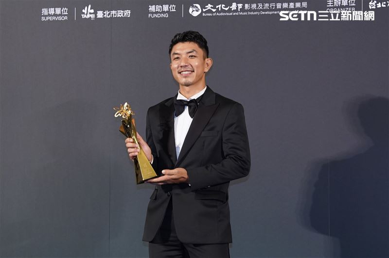 萬洛隆甘迦得北影影帝，全中文感言爆哭。（圖／記者鄭孟晃、趙于瑩攝影）
