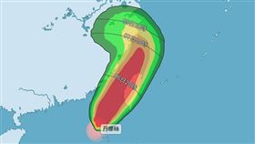禮拜一有機會颱風假？北北桃暴風圈侵襲率破8成。（圖／中央氣象署）