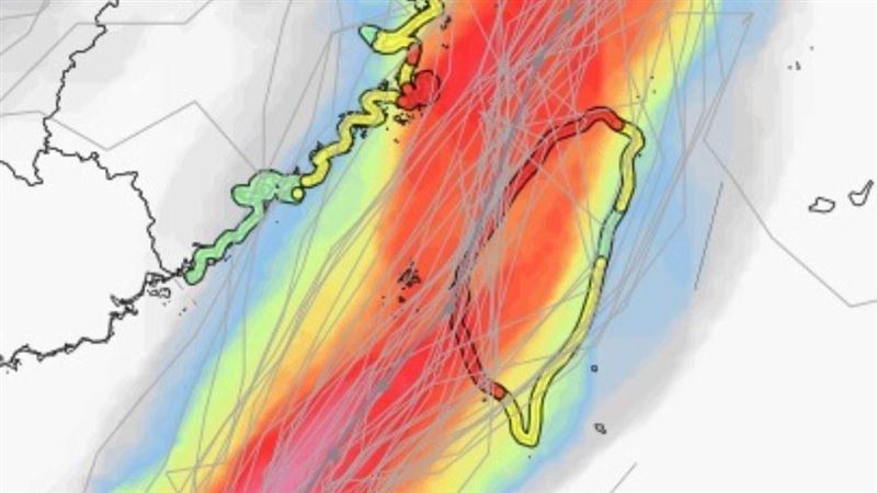 丹娜絲路徑東修　颱風中心恐通過沿海陸地