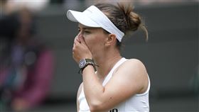 ▲卡雷茨科娃（Barbora Krejcikova）在第3輪遭淘汰無緣挑戰衛冕。（圖／美聯社／達志影像）
