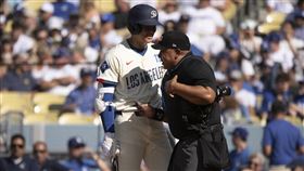 ▲大谷翔平生日投打二刀流，道奇隊無緣逆轉勝。（圖／美聯社／達志影像）