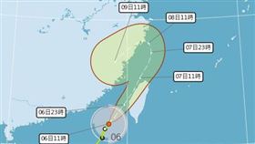 ▲中颱「丹娜絲」。（圖／中央氣象署）