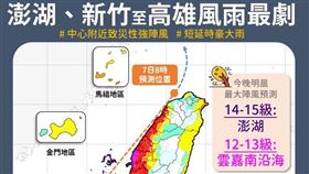 氣象署一圖示警：2理由不能小覷丹娜絲颱風。（圖／翻攝自報天氣）