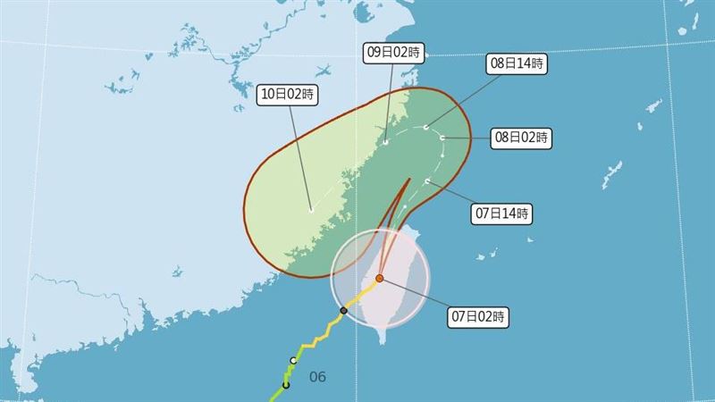 中颱丹娜絲深夜嘉義登陸　有記錄以來首次