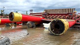 台南市,台南,嘉義縣,颱風,停電數,牌樓,丹娜絲,北門區,南鯤鯓代天府▲圖片描述。（圖／翻攝畫面）