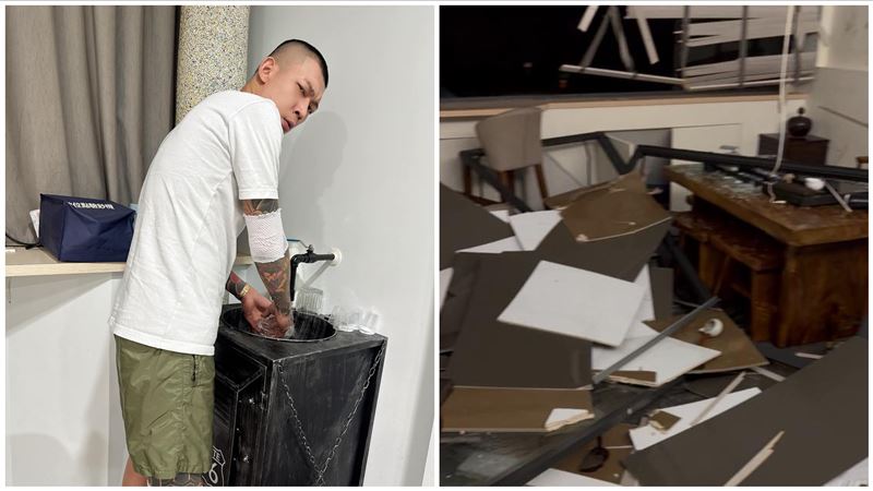 鳳梨崩潰喊：家裡全破了！窗戶失蹤慘況曝