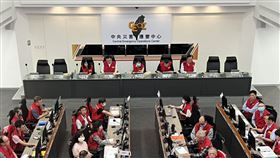 中央災害應變中心今天上午舉行第7次工作會報。（圖／翻攝畫面）