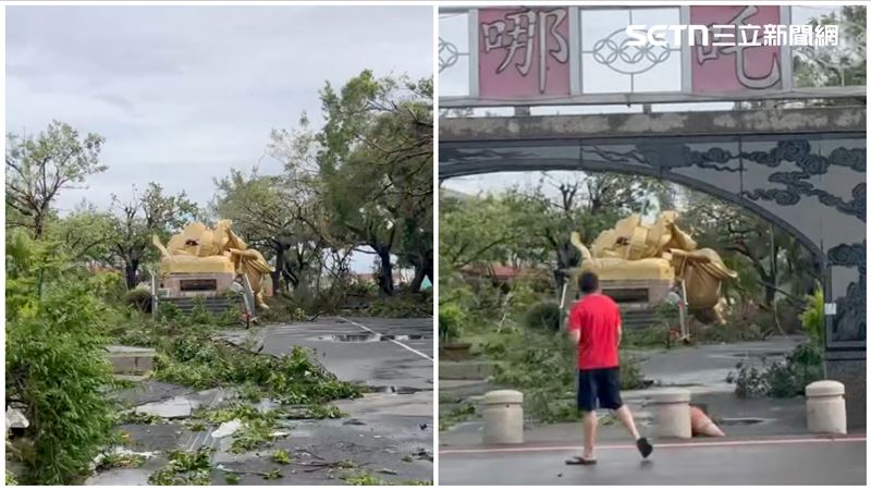 幫擋禍害？新營太子爺雕像「腰斬斷身」