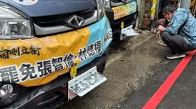 ▲雙和罷團宣傳車遭凹折損毀，警方已抓到犯嫌（圖／雙和罷團提供） 