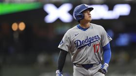 ▲大谷翔平8局下跑回道奇唯一1分。（圖／美聯社／達志影像）