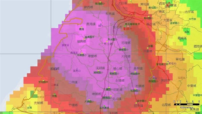 彰化累積雨量紫爆！鄭明典示警1事