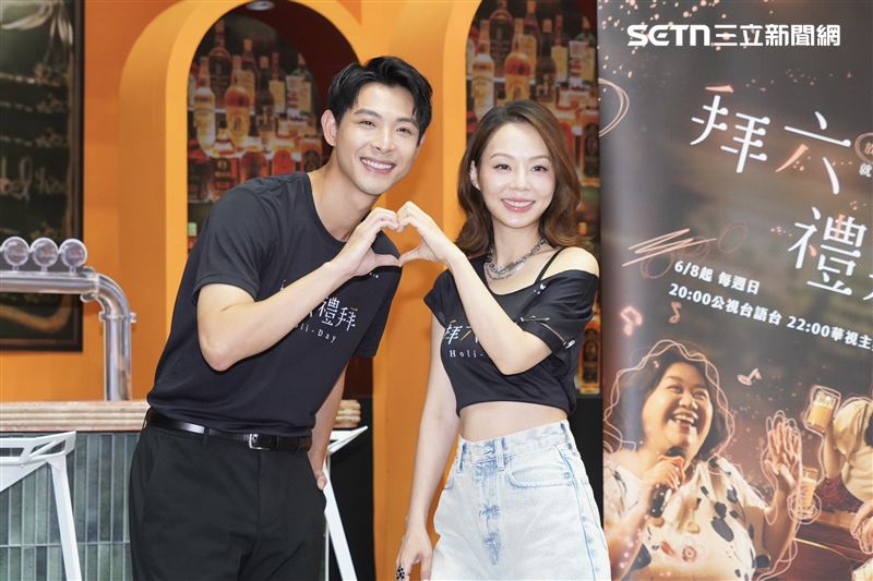 連晨翔(左)、孫淑媚劇中上演跨輩份的戀情。(圖/記者趙于瑩攝影)