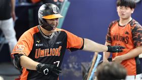 ▲林安可全壘打舞不及格。（圖／翻攝自統一獅臉書）