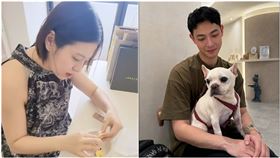 劉品言讓連晨翔愛犬霸佔自己的軟墊。（圖／翻攝自IG）