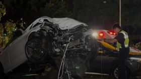 台北市,警方,草叢,事故,車禍,台北,信義區,賓士,梅賽德斯-AMG,轎車,死亡▲圖片描述。（圖／翻攝畫面）