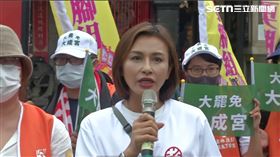 ▲「護國大遶境──護國勇腳組」，今天自雲林北港朝天宮啟程，邱議瑩到場聲援。（圖／翻攝畫面）