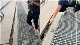 大雷雨,台中,太平赤崁頂觀景台,路基,流失,裂縫（圖／議員蔡耀頡提供）