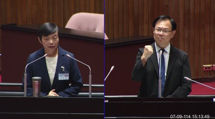 因錯一個字，張啓楷猛批蘇素娥扣分、死當、不尊重立法院。（圖／翻攝畫面）