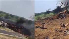 印度戰機不明原因墜毀，2飛行員遇難。（圖／翻攝自微博）