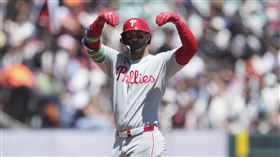 ▲哈波（Bryce Harper）生涯首度單場4支長打。（圖／美聯社／達志影像）