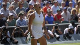 ▲球后莎芭蓮卡（Aryna Sabalenka）爆冷出局無緣溫網決賽。（圖／美聯社／達志影像）