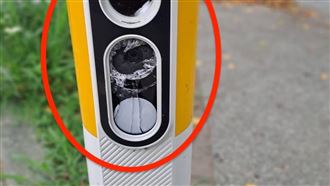 竹東停車柱3度遭破壞　廠商「3萬元緝兇」