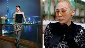 賈靜雯（左）看GD（右）演唱會卻被炎上。（組合圖／翻攝自IG）