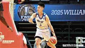 ▲2025瓊斯盃，台灣白後衛谷毛唯嘉持球組織攻勢。（圖／記者劉彥池攝影）