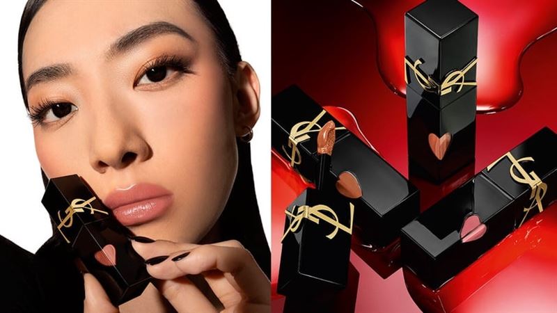 (圖/翻攝自YSL)YSL 奢華印記唇釉 微醺茶色