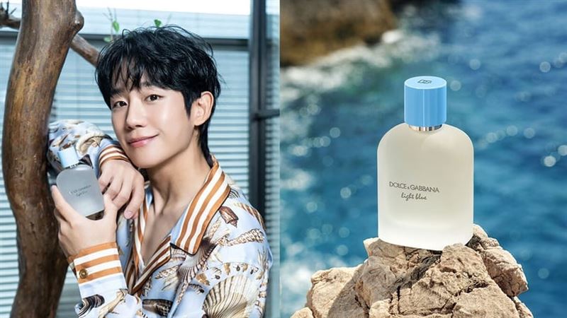 (圖/翻攝自IG@holyhaein)DOLCE & GABBANA Beauty 淺藍男性淡香水