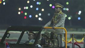 ▲面對40%高關稅，緬甸軍政府領導人敏昂萊竟然讚揚川普。（圖／美聯社／達志影像）