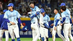 ▲富邦悍將李宗賢敲出再見安成為英雄。（圖／富邦悍將提供） 