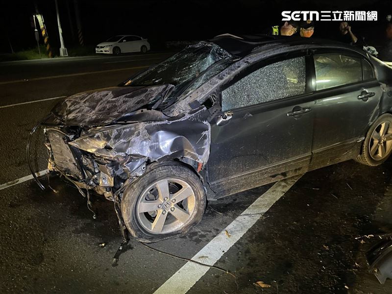 陳男在發生車禍自撞前，家屬報案他與父親發生口角，朝父親開槍。（圖／翻攝畫面）