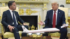 ▲川普在白宮與北約秘書長呂特會晤。（圖／美聯社／達志影像）