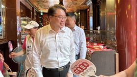 ▲民進黨秘書長林右昌出席「護國大遶境」基隆集結出發儀式。（圖／民進黨提供） 