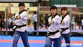 ▲2026世大運媒體日，跆拳道品勢女子選手。（圖／記者劉彥池攝影）