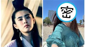 王祖賢,加拿大,沙灘,自拍,素顏（翻攝小紅書、百度王祖賢吧）