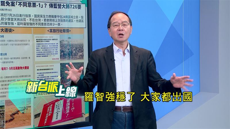 王瑞德大酸趙少康,如果覺得羅智強穩了,乾脆大家都出國。(圖/翻攝新台派上線)