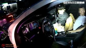 酒駕,男男交疊,賓士,台中,連撞,車禍（圖／翻攝畫面）