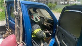 高溫,火燒車,打火機,彰化,花壇（圖／翻攝畫面）