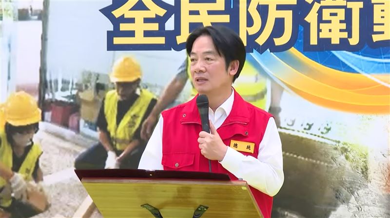 總統賴清德視導「台北市2025城鎮韌性演習」。(圖/翻攝畫面)
