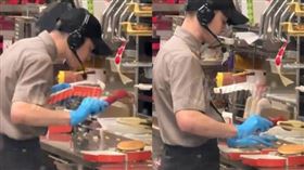 ▲俄國速食店員與客口角不爽，吐口水在給客人的漢堡裡。（圖／翻攝X）