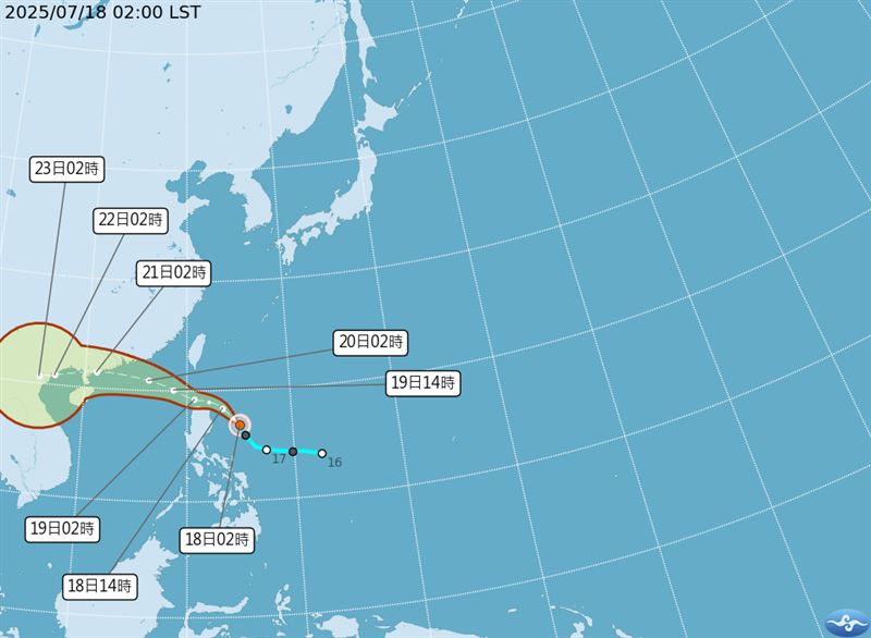「薇帕」颱風已生成，氣象署宣布，今日上午11時30分將發布海上警報。（圖／翻攝自氣象署）
