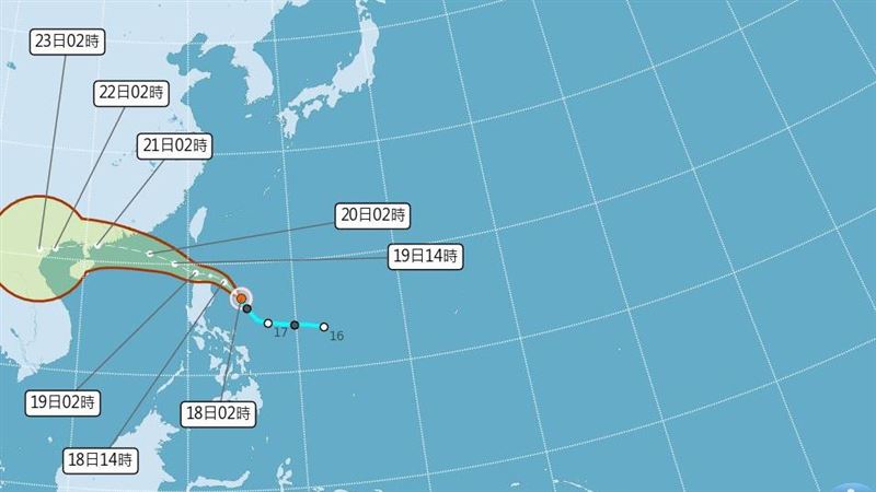 新／薇帕路徑北移　氣象署11：30發布海警