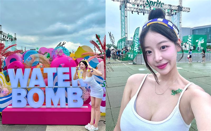 禹洙漢現身Waterbomb活動，緊身洋裝展現玲瓏好身材。（圖／翻攝自2uhan IG）